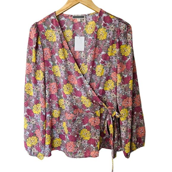 PLEIONE Anthropology Tops Women’s Size M Blouse Floral - Picture 10 of 10